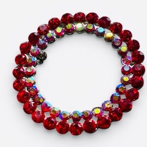 Elegant Red Crystal Brooch